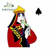 EARLFAMILY 13cm x 13cm Funny Playing Cards Funny Car Stickers RV VAN 3D DIY Fine Decal Bumper Trunk Truck Graphics Accessories