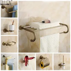 Vidric античный бронзовый набор для ванной, аксессуары для ванной комнаты, полка для мыльницы, держатель для туалетной бумаги, диспенсер для