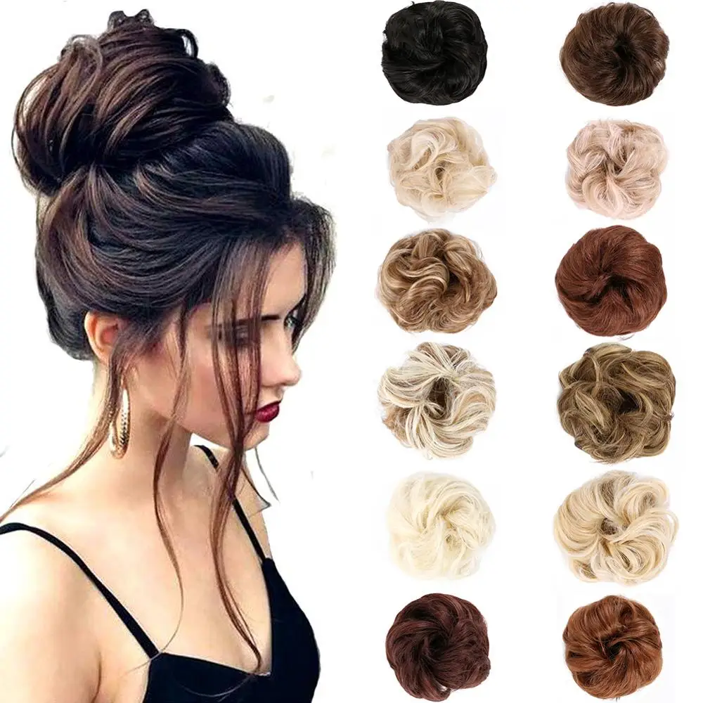 Belle Show Synthetic Chignon Curly Hair Bun With Elastic Rubber Band High Temperture
