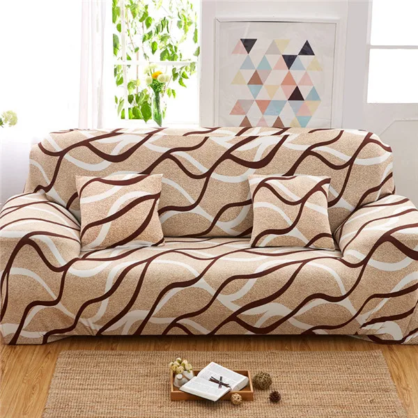 Эластичный чехол для дивана для гостиной все включено противоскользящие секционные Чехлы для дивана одноместный/двухместный/Трехместный/Четырехместный - Цвет: Color 2 Brown