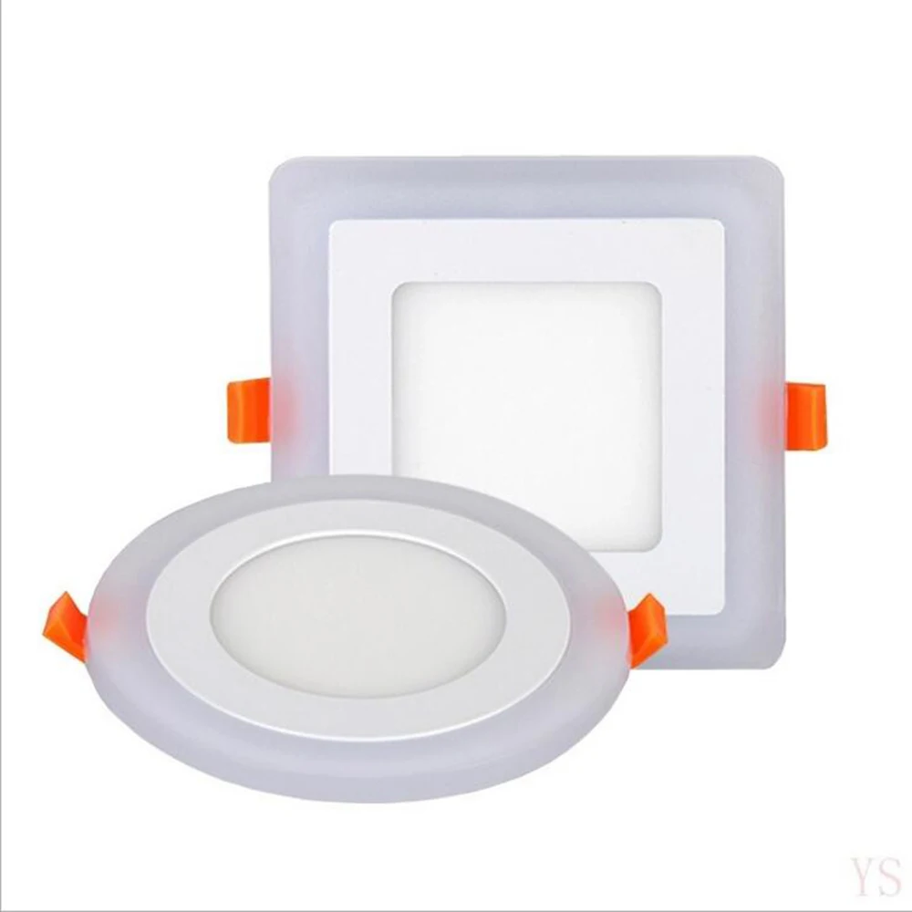 BECOSAT LED Ceiling Light 9W Recessed LED Ceiling Lamp Round Square Spot LEDPanel Light AC85-265V