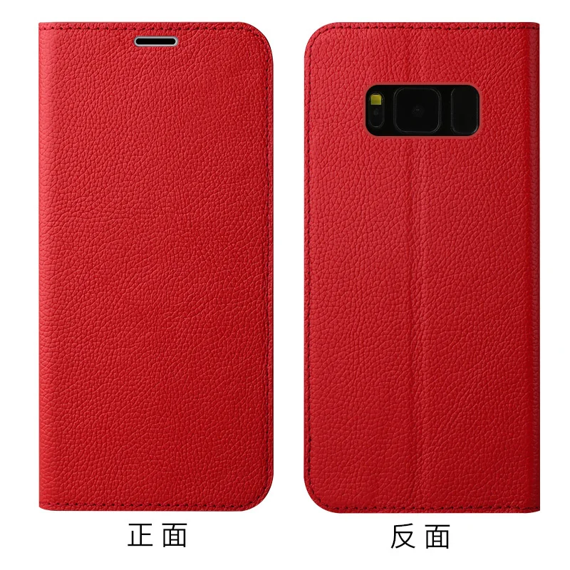 Защитный чехол из натуральной кожи для samsung S7 Note 8 S9 Plus A3 A7 A8 на присоске, чехол для телефона