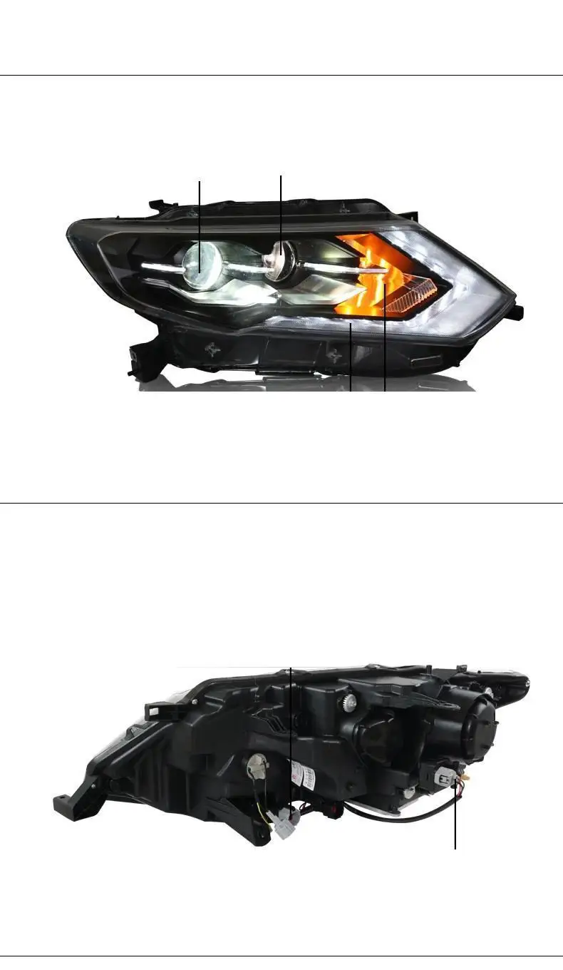 Luces дневные ходовые наружные Neblineros Para Авто Cob Автомобильные светодиодные фары Drl Автомобильные фары в сборе 17 для Nissan X-TRAIL