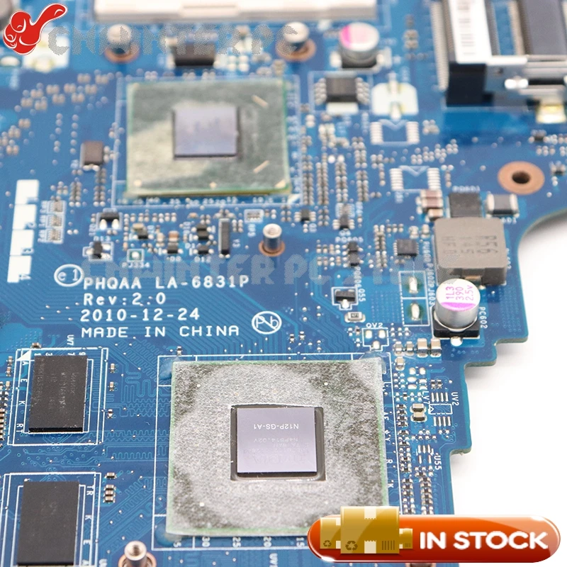 NOKOTION K000125710 PHQAA LA-6831P материнская плата для ноутбука Toshiba Satellite A665 A660 Материнская плата ноутбука HM65 GT540M DDR3