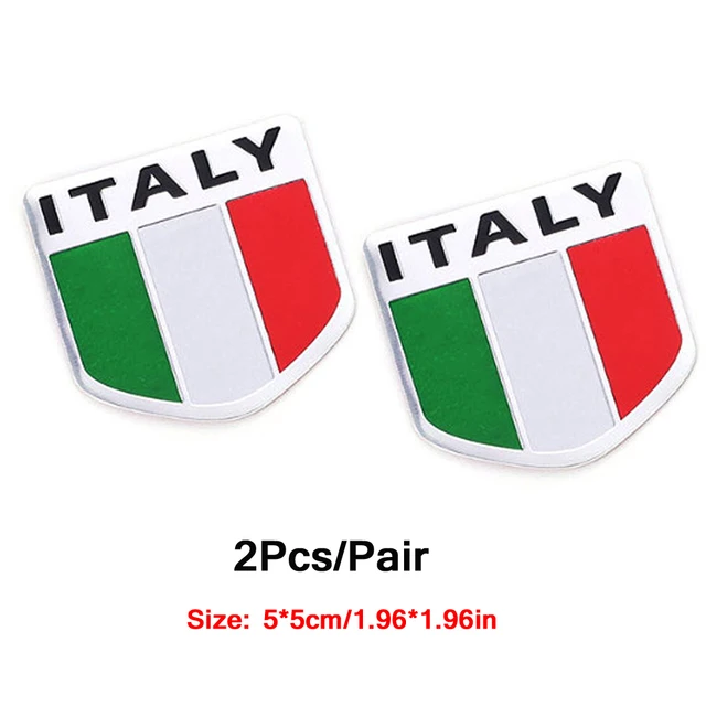 Italy Flag Sticker – Car Decal, Coat Of Arms Sign, Multi-Colored Vinyl