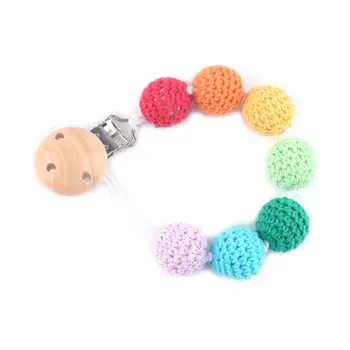 

DIY Infant Pacifier Anti-chain Clip Wooden Baby Nipple Anti-drop Anti-lost Chain