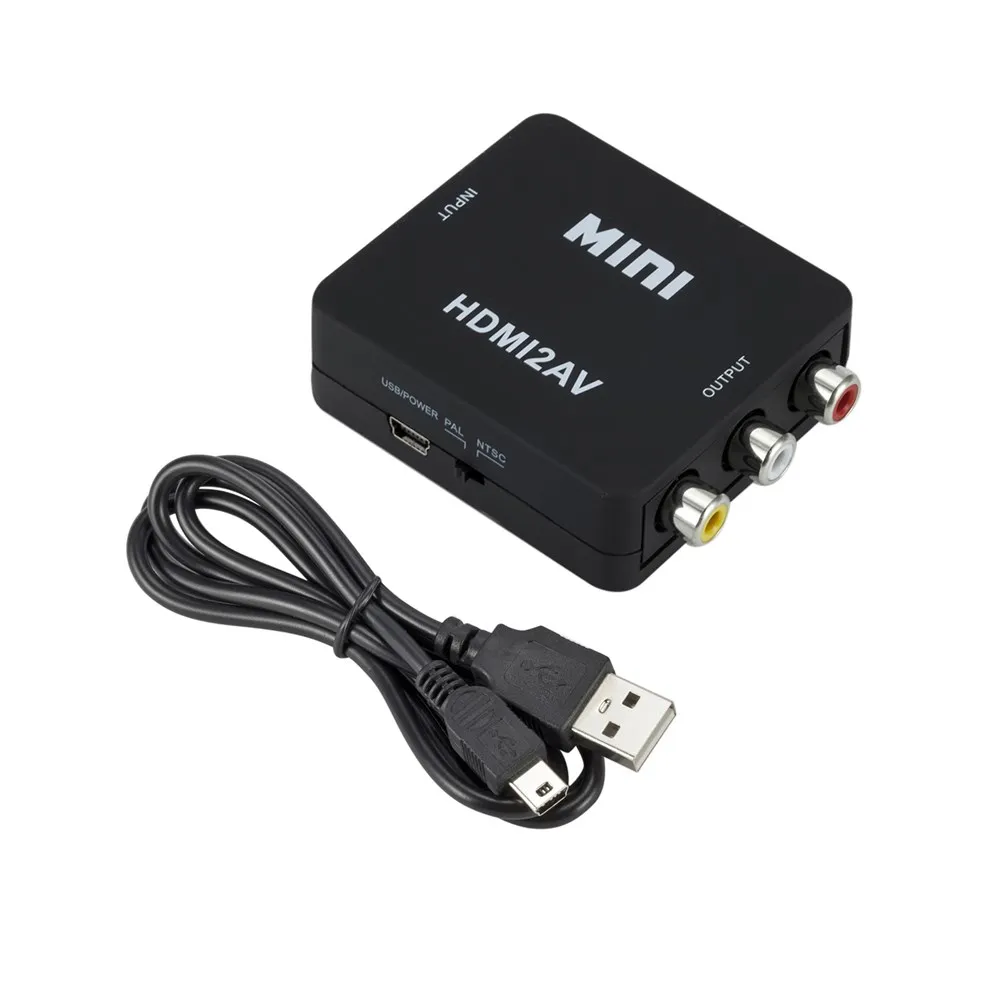 HD 1080P HDMI к RCA AV/CVBS адаптер мини HDMI2AV видео конвертер коробка для PS3 Видеомагнитофон