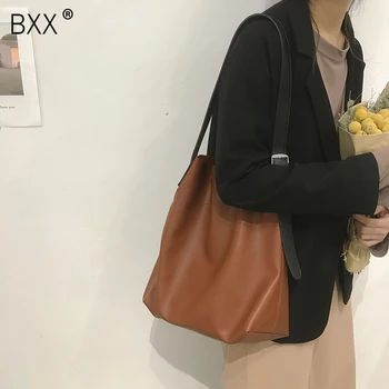 

[BXX] PU Leather Large Capacity Crossbody Bags For Women 2020 Spring Shoulder Messenger Bag Lady Handbags and Purses HK475