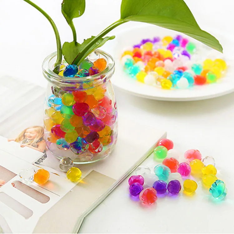 500Pcs/bag Pearl Shaped Crystal Soil Water Beads Mud Grow Magic Jelly Balls Home Decor Aqua Soil Wholesales Water Swelling