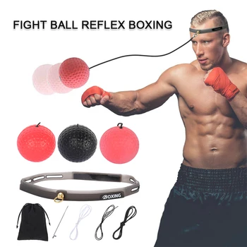 

Boxing Reflex Speed Punch Ball MMA Sanda Boxer Raising Reaction Force Hand Eye Training Set Stress Gym Boxing Muay Thai Exercise