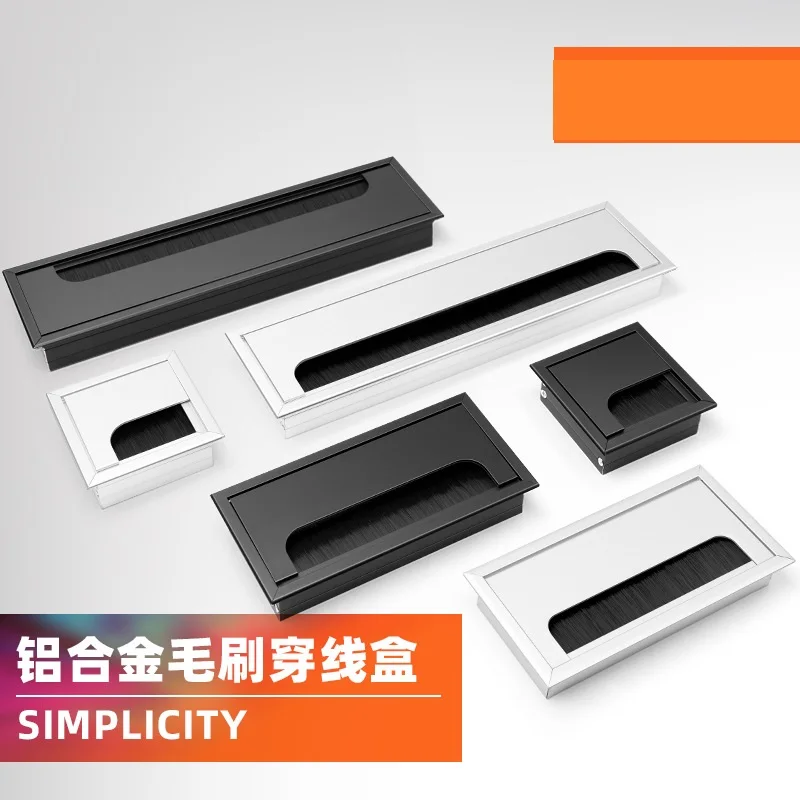 

Computer Desktop Book Desktop Threading Hole Cover Desk Line Box Home Round Rectangle Hole Decorative Cover Ring Thread Box