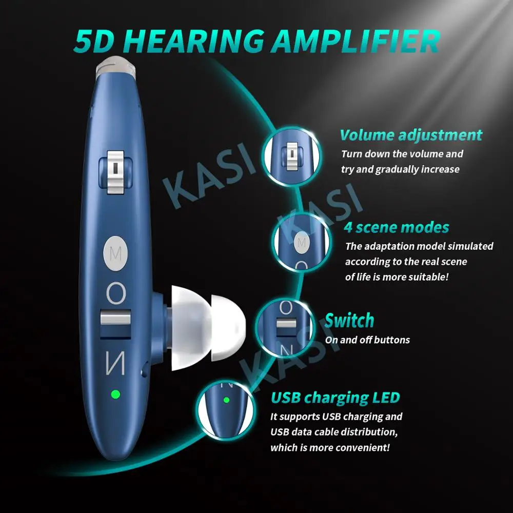 2024 New Cheap Audifonos Mini Hearing Aid Digital Amplifier Ear Sound Amplifier Hearing Aids Bluetooth Rechargeable Hearing aid