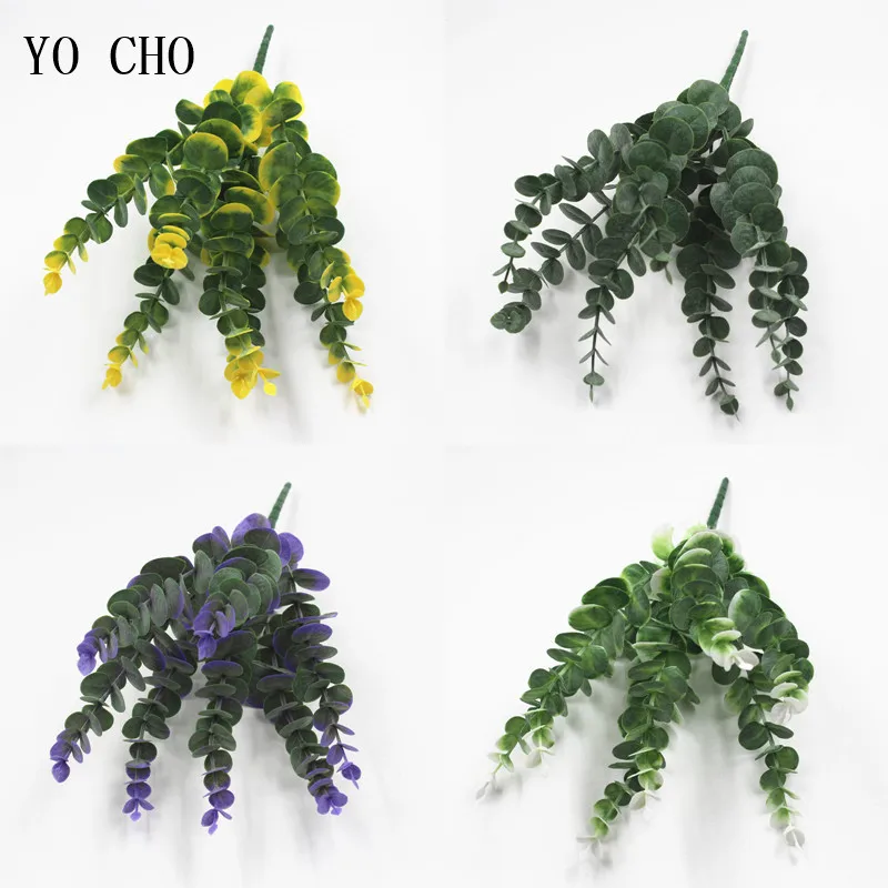 75 Centimetri Rosso Di Eucalipto Foglie Artificiali Ramo Di Albero Di 3 Rami Di Albero Di Foglie Di Nozze Pianta Verde Faux Complementi Arredo Casa Di