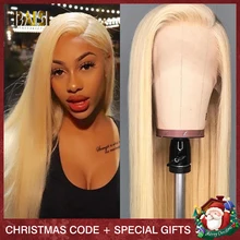 BAISI 613 блонд, парики из натуральных волос на кружеве, малазийские прямые парики из человеческих волос с предварительно выщипанной линией волос для черных женщин