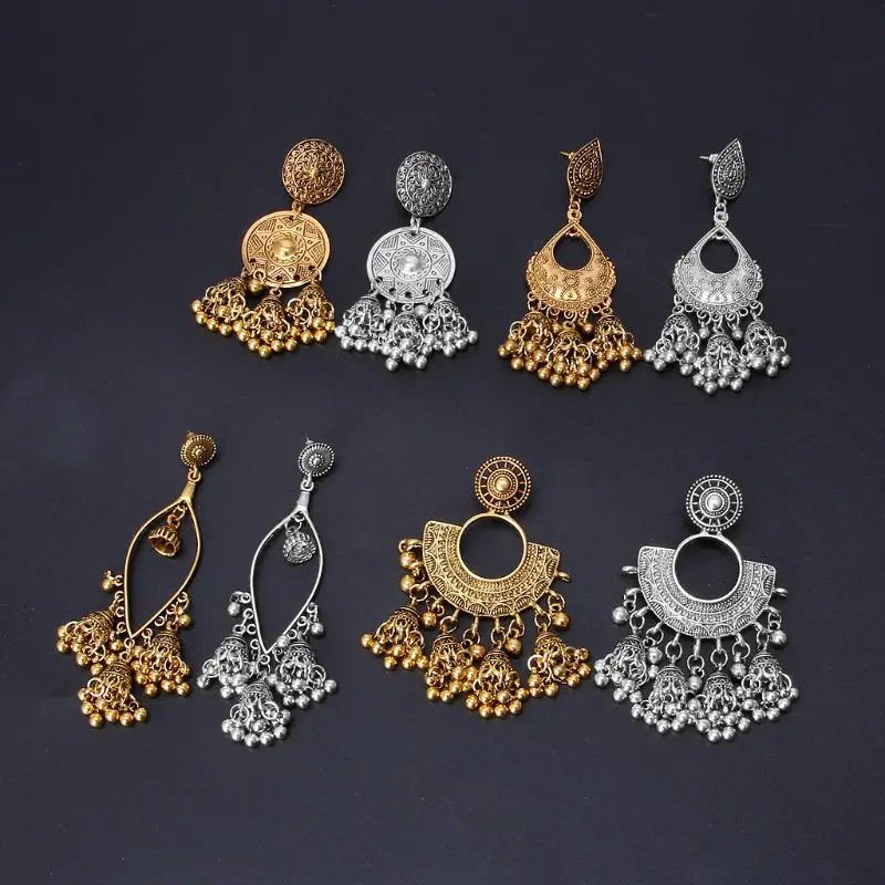 Болливуд Этническая Свадебная Невеста Kundan Jhumka Jhumki индийские bahuбали висячие
