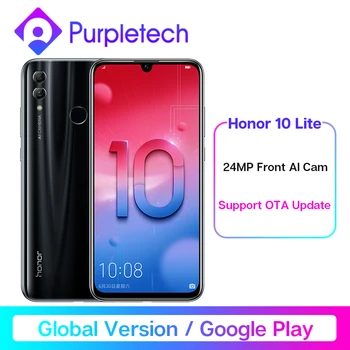 Global Version Honor 10 Lite Smartphone Kirin 710 Octa Core 6.21" 2340X1080P 24MP Front Camera Mobile Phone Android 9 OTA