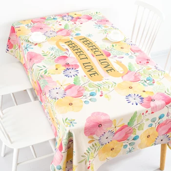

Nordic Ins pastoral flower table cloth tablecloth cover towel thick antependium party home banquet outdoor decoration desk round