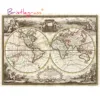 BRISTLEGRASS Wooden Jigsaw Puzzles 500 1000 Pieces World Map in 1788 Educational Toy Collectibles Gift Wall Paintings Home Decor 1