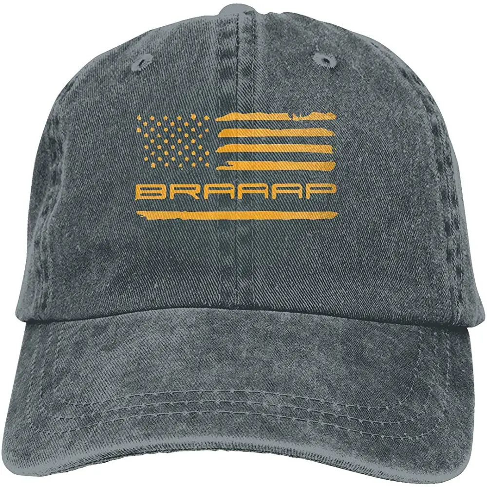 Ejiazhan7 Braaap Мотокросс Байк американский флаг ретро Регулируемая ковбойская Джинсовая Шляпа Унисекс Хип Хоп черные бейсболки