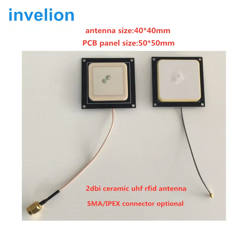 

40*40mm rfid uhf ceramics antenna for small uhf rfid reader module embedded system 865mhz 915mhz IPEX SMA connector