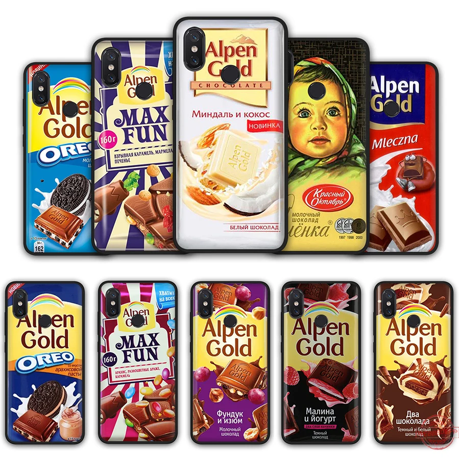 Мягкий чехол Alenka bar chocolate для Xiaomi Mi A3 9 9T 10 Lite CC9E Max 3 Redmi 7A K20 Pro K30 X2 | Мобильные