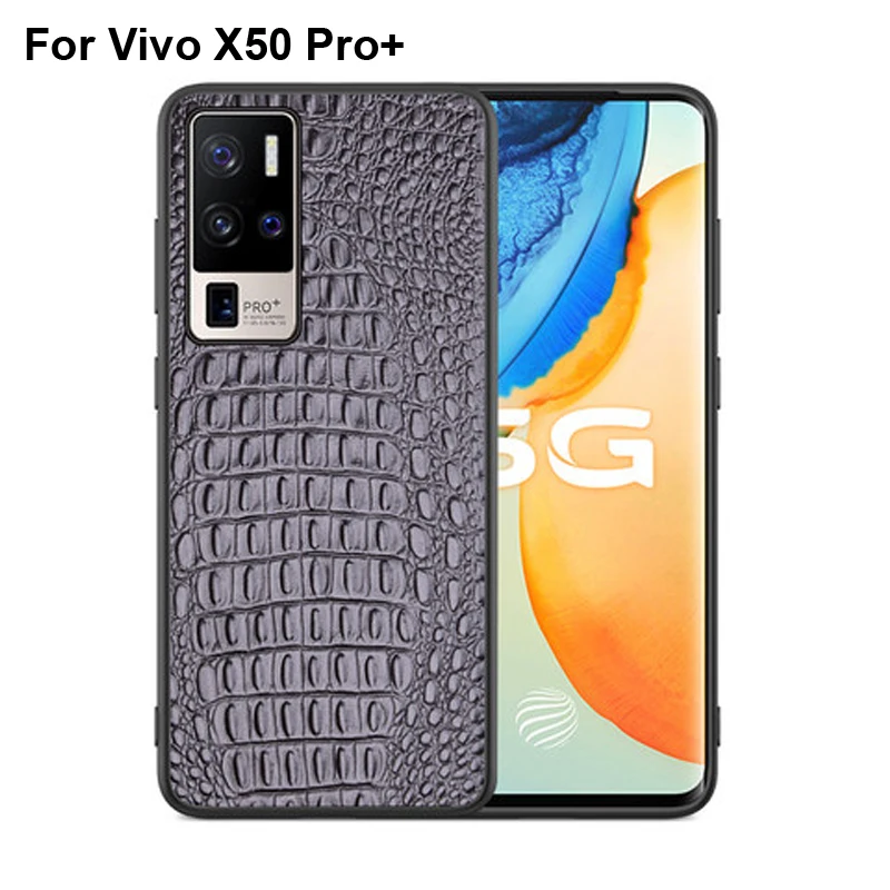 

For Vivo X50 Pro + Case cover Luxury Genuine Leather flip Back Cover For Vivo X50 Pro Plus case back shell X 50 Pro+
