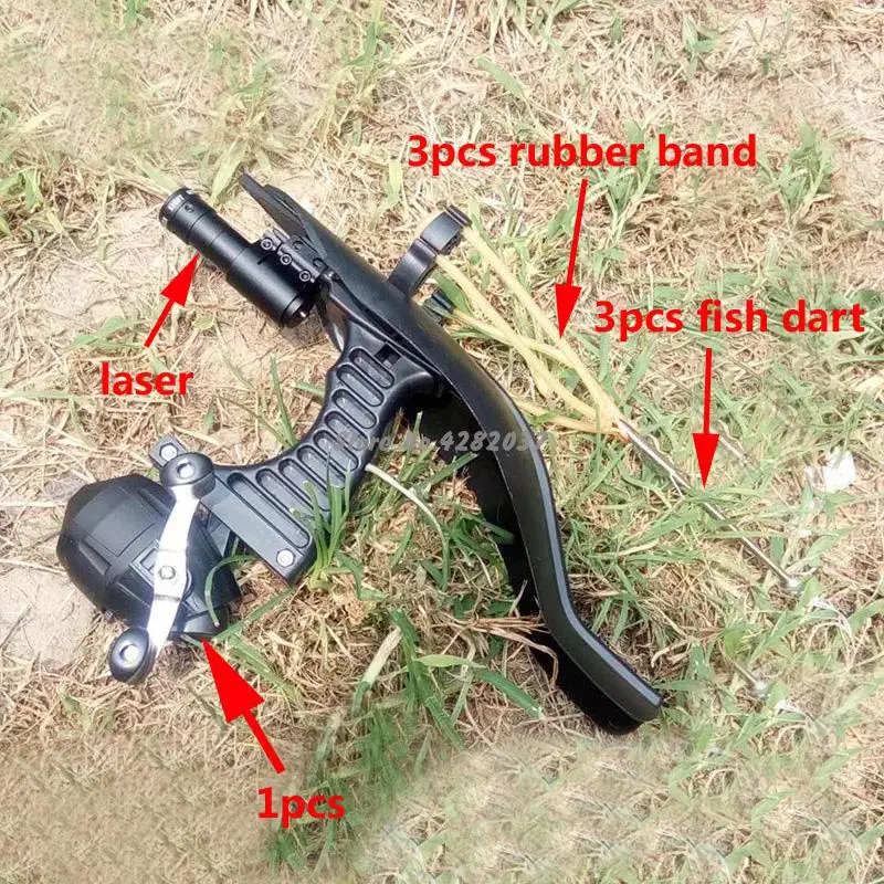 

New Elastic Hunting Fishing Slingshot Shooting Catapult Bow Arrow Bow Laser Sling Shot Catapult Crossbow Bolt Shooting Fish