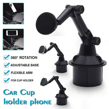 

New Universal 360 Degree Adjustable Car Phone Magnetic Mount Cup Holder Stand Cradle for Cell Phone MP3 GPS