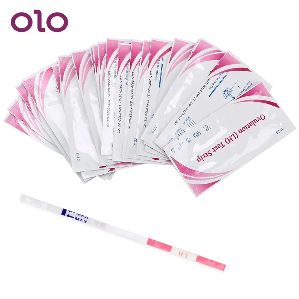 20Pcs ביוץ שתן מקלוני בדיקה הראשונה תגובת מעל 99% דיוק LH בדיקות LH ביוץ מקלוני בדיקה