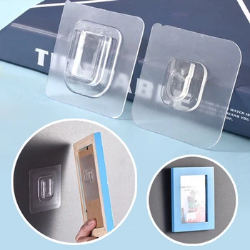 

Double-sided Adhesive Wall Hooks Transparent and Waterproof Stickers Home Supplies GQ