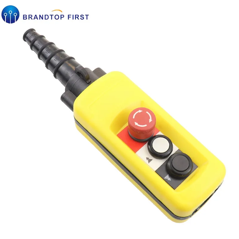 2/4/6/8 Pushbuttons Double Speed Hoist Crane Pendant Control Stations With Emergency Stop For circuits Double insulated - Цвет: 2 Pushbuttons
