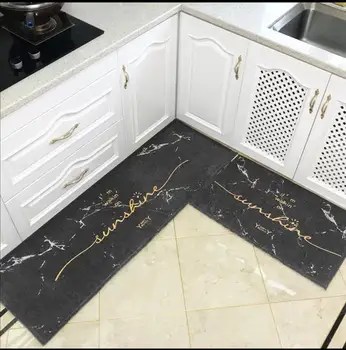 

Kitchen Mat Jacquard carpet Absorb water Oil Material European Style Anti-Slip Kitchen carpet Living Room Bedside mat Customized