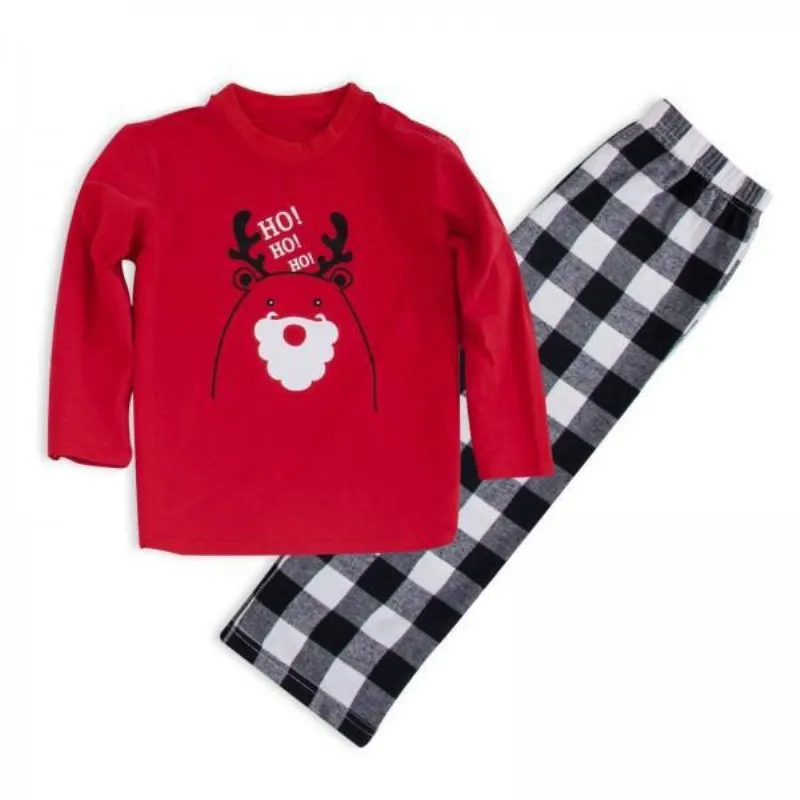 Рождественская Повседневная зимняя одежда одинаковые пижамы для семьи, комплект для женщин, мужчин, детей, с рисунком оленя, ночное белье