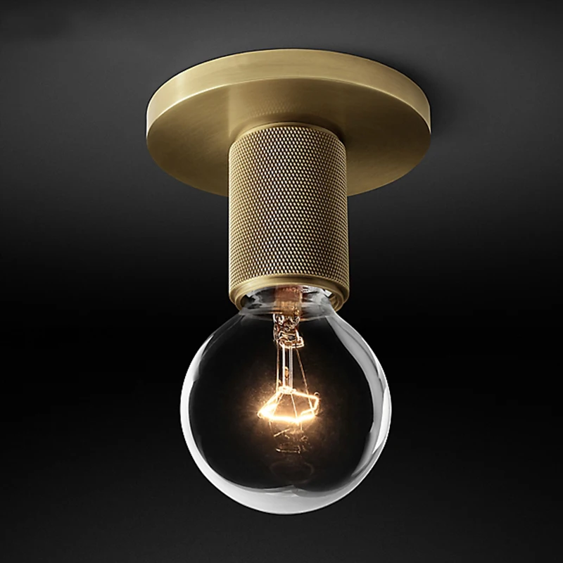 LED Postmdoern Vintage American Copper Glass Gold Chrome Black Lamparas De Techo Chandelier Lighting Lustre For Foyer