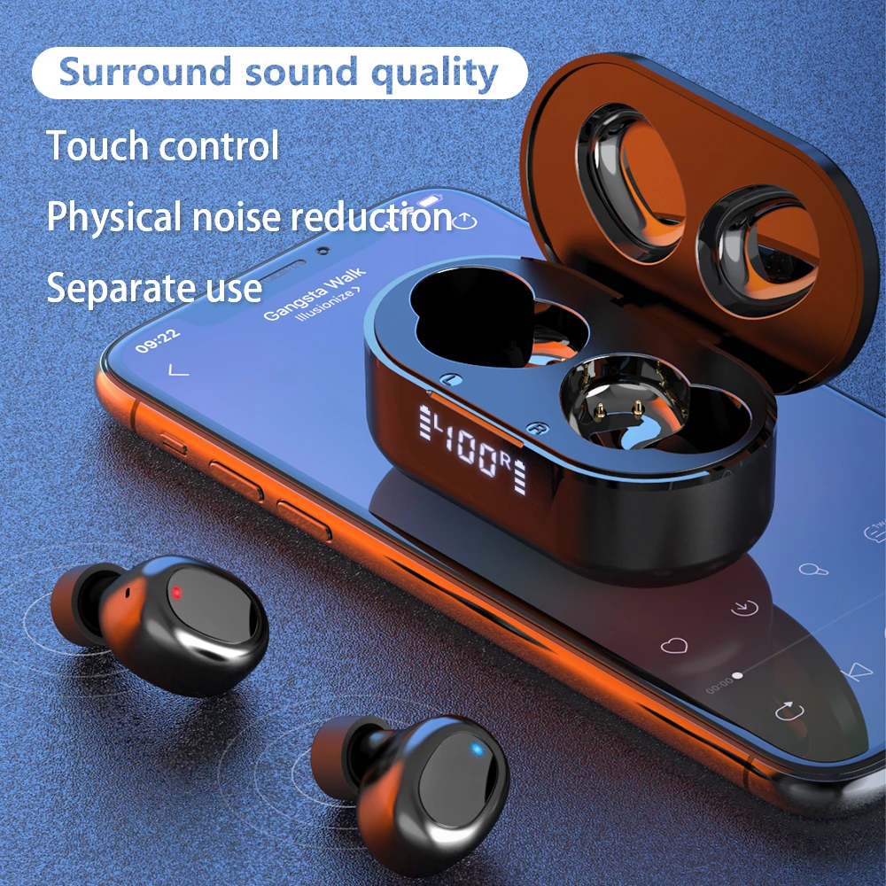 Bluetooth 5.0 Wireless Headset In-ear Stereo