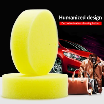 

1/10PCS Wax Sponges Round Car Polish Sponge Car Wax Foam Sponges Applicator Pads For Clean Car Cleaner Care Tools Glass Yellow