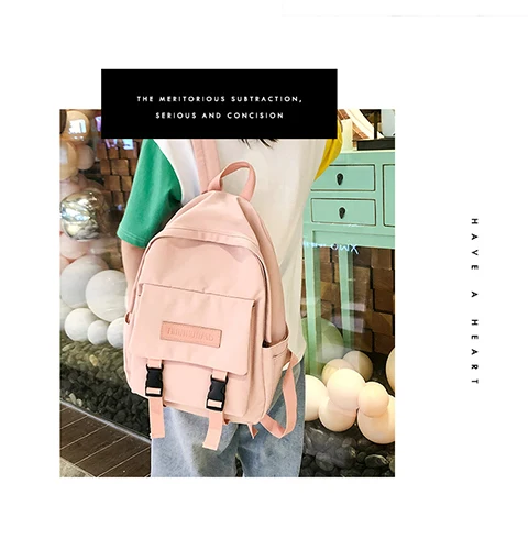 Рюкзак для женщин, модная женская сумка на плечо, одноцветная школьная сумка для девочек-подростков, детский дорожный рюкзак