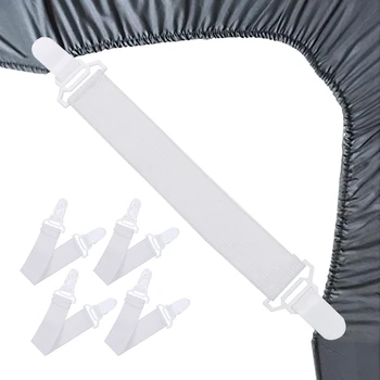

Fixing Slip-Resistant Belt 4PCS/Set Elastic Bed Sheet Mattress Cover Blankets Grippers Clip Holder Fasteners Elastic Straps