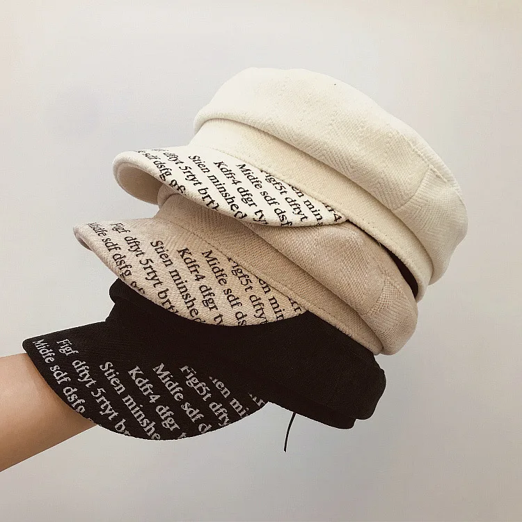 

01909-xintao japan design letter Twill cotton cloth VISORS cap men women leisure hat