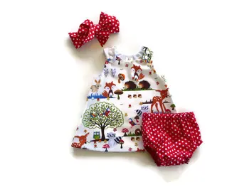 

2020 summer cartoon children's suit girl baby three-piece shorts + headband + dress