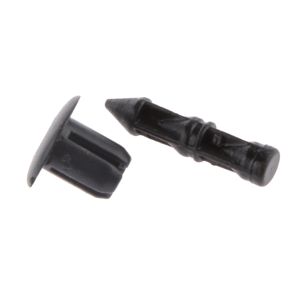 

50pcs 6mm Hole Black Plastic Push In Type Rivets Fastener Pin Clips ATV Fits For GSXR 1300 1000 750 600