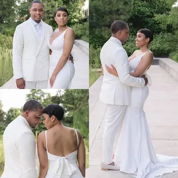 

Men Suits Ivory Shawl Lapel Wedding Suits Custom Made Bridegroom Grooms Tuxedos Slim Fit Formal Prom Party Blazer (Jacket+Pants)