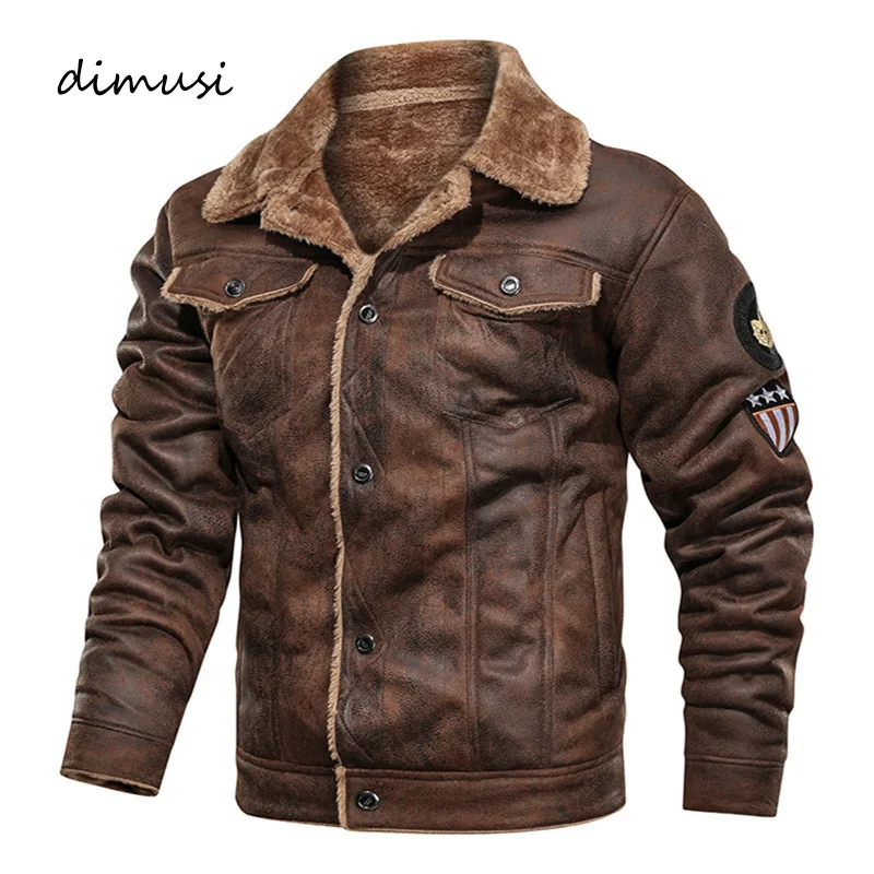 Online DIMUSI Winter Männer Bomber Jacke Casual Herren Dicke Fleece Armee Taktische Mäntel Mode Männer Pelz Kragen Windjacke Jacken Kleidung