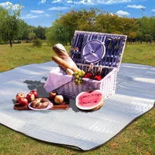 Горячий водонепроницаемый походный коврик двухсторонний влагостойкий портативный алюминиевый фольгированный EVA коврик для пикника на открытом воздухе 200*150 см
