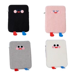 Q1QA Cartoon Tablet Protective Pouch Soft Portable Storage Bag Case Cute Laptop Cover Pocket Organizer