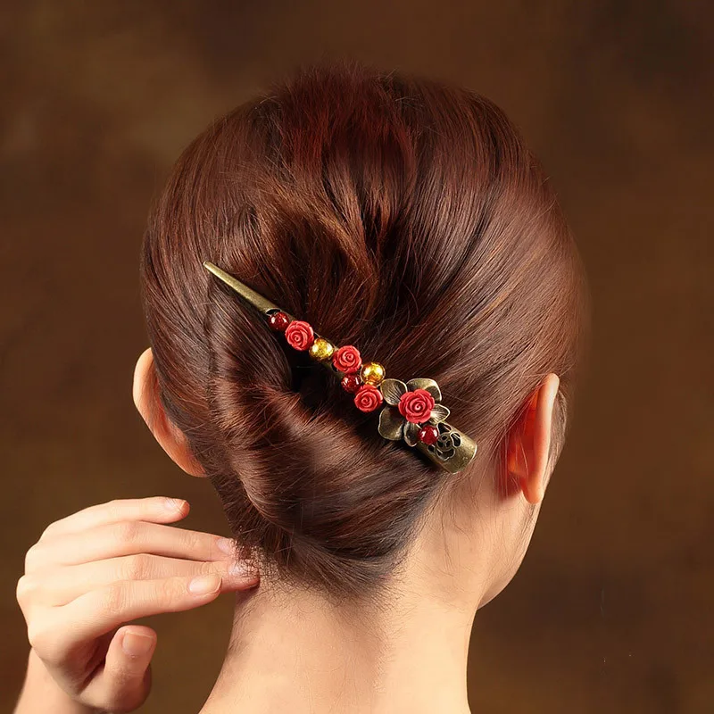 flower hair grips