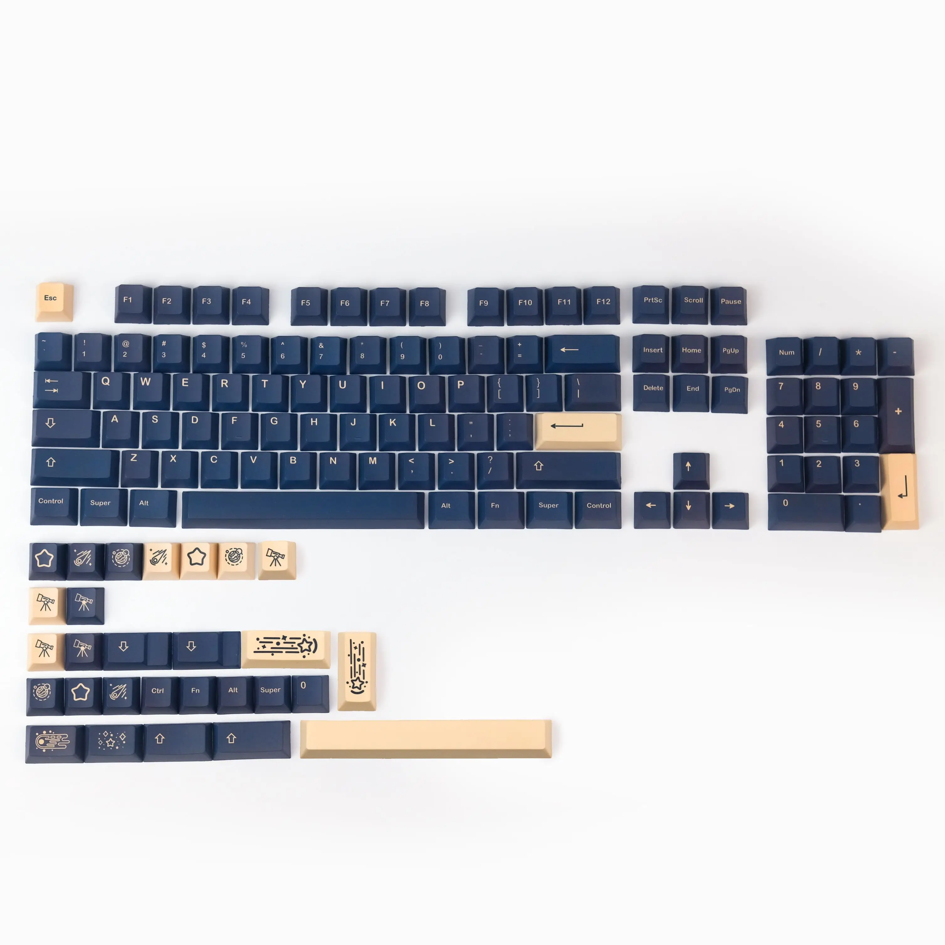 Gmk Stargaze Keycaps Pbt Dye-sublimação Teclados Mecânicos Chave Tampa 131 Chaves Perfil Cereja para mx Switch Gh60 64 68 84 87 104 - Imagem 4