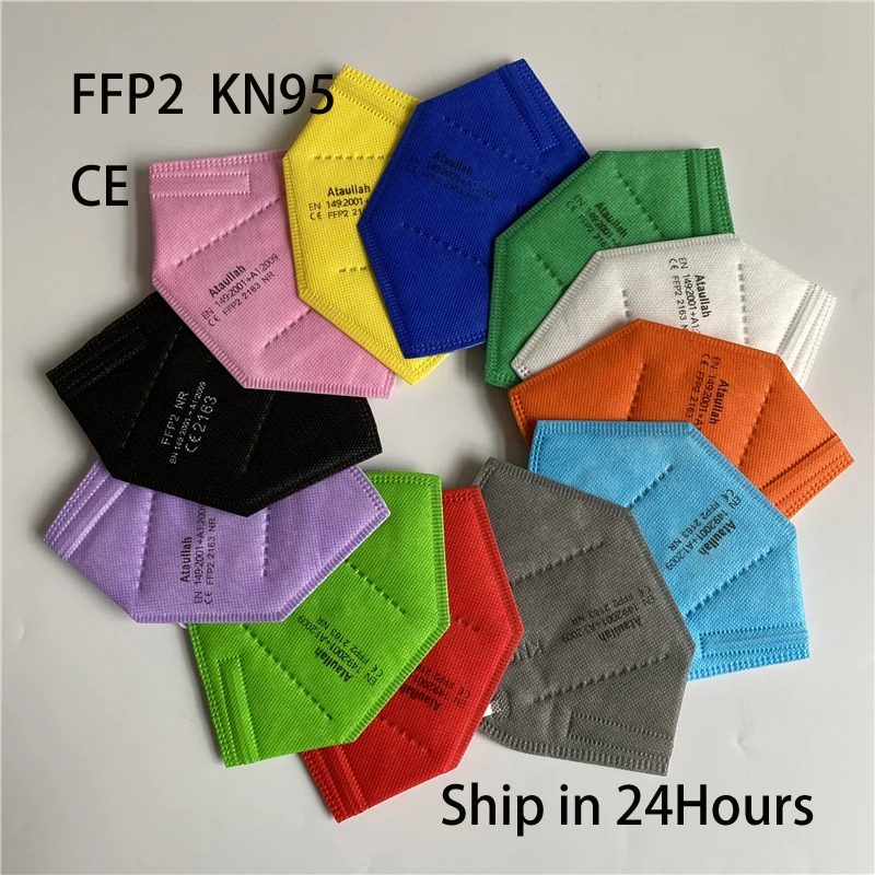 10-200pcs Mascarillas Approved ffp2 KN95 Face Masks FFP2 homologada españa Adult Protective Mascarillas Fpp2 Colores Masque