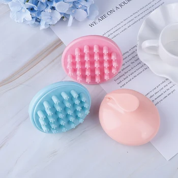 

Shampoo massage comb Silicone Scalp Massage Comb Head massage tool Plastic airbag shampoo comb Scalp Massage Soft Comb Round