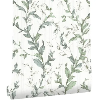

Nordic modern minimalist literature and art small fresh garden green leaves PVCwallpaper bedroom livingroom backgroundwall paper
